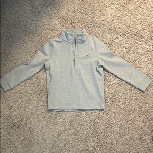 Vineyard Vines Kids Light Gray Quarter-Zip Sweatshirt